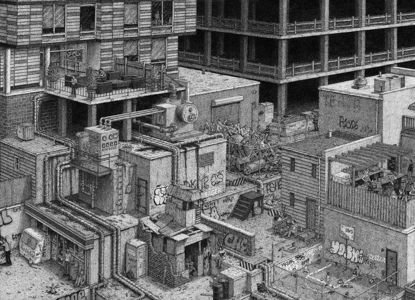 Development (2017) - ink drawing by Ben Tolman